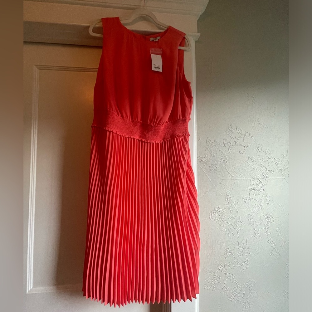 NWT Pleated Skirt Midi Dress, 0X